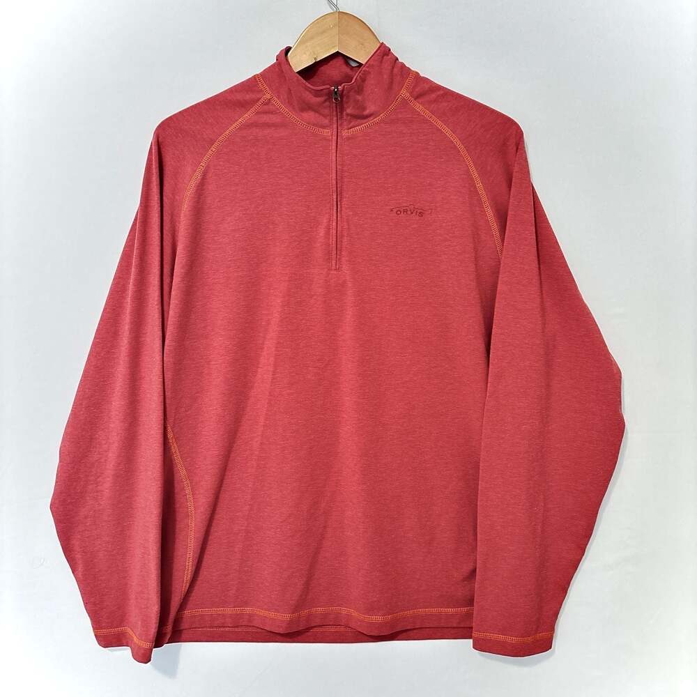 Orvis Trout Bum Quarter Zip Pullover Mens L Performance Top Outdoor/fishing